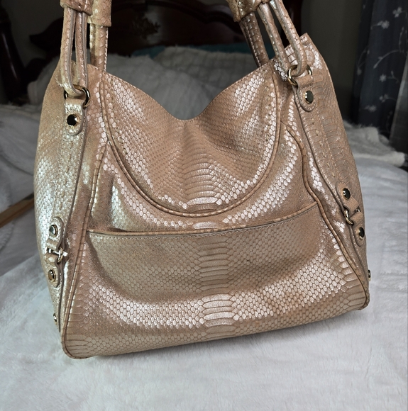 Tre Vero Limited Edition Metallic Leather Python Bag - Picture 2 of 16